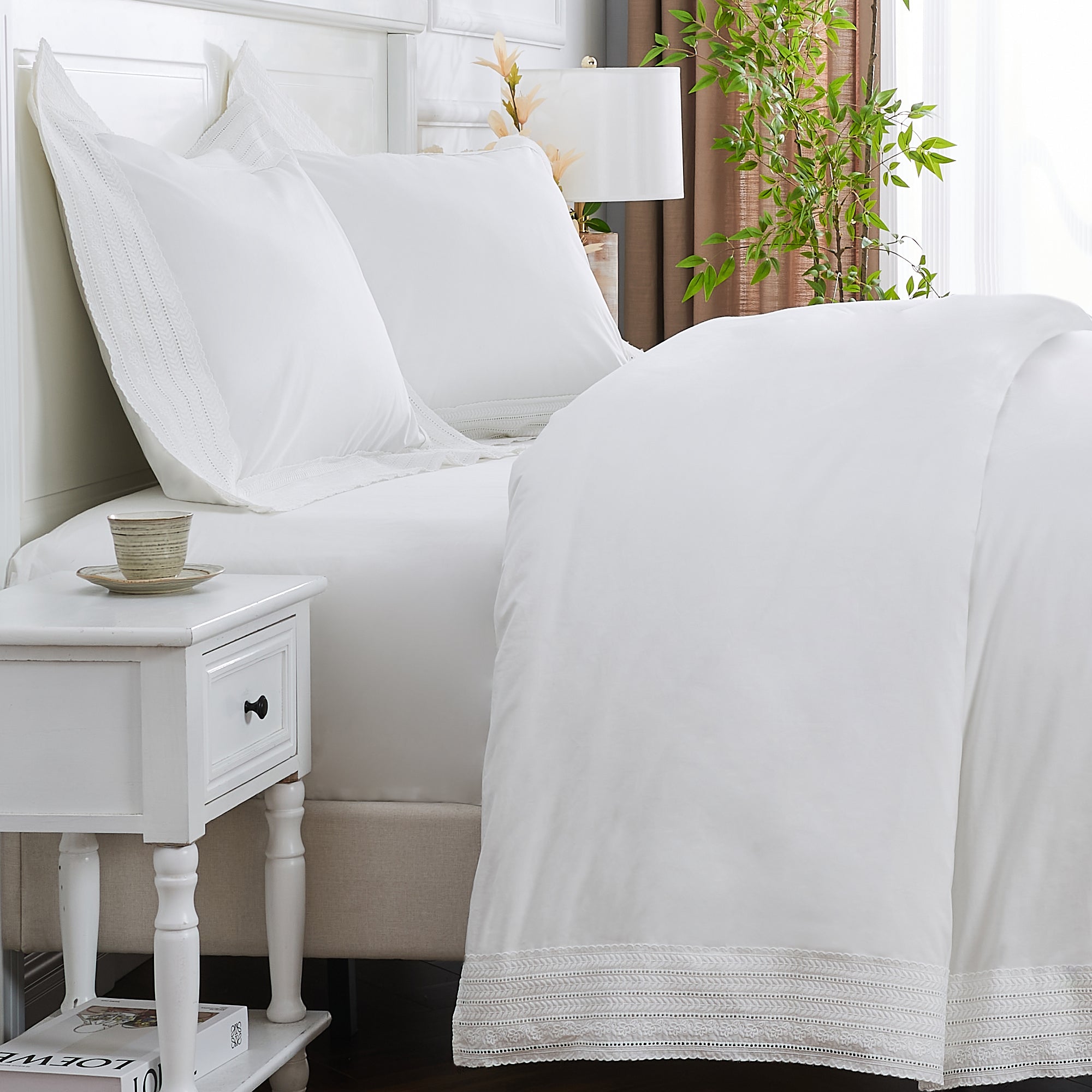 Elizabeth Lace Percale Duvet Set