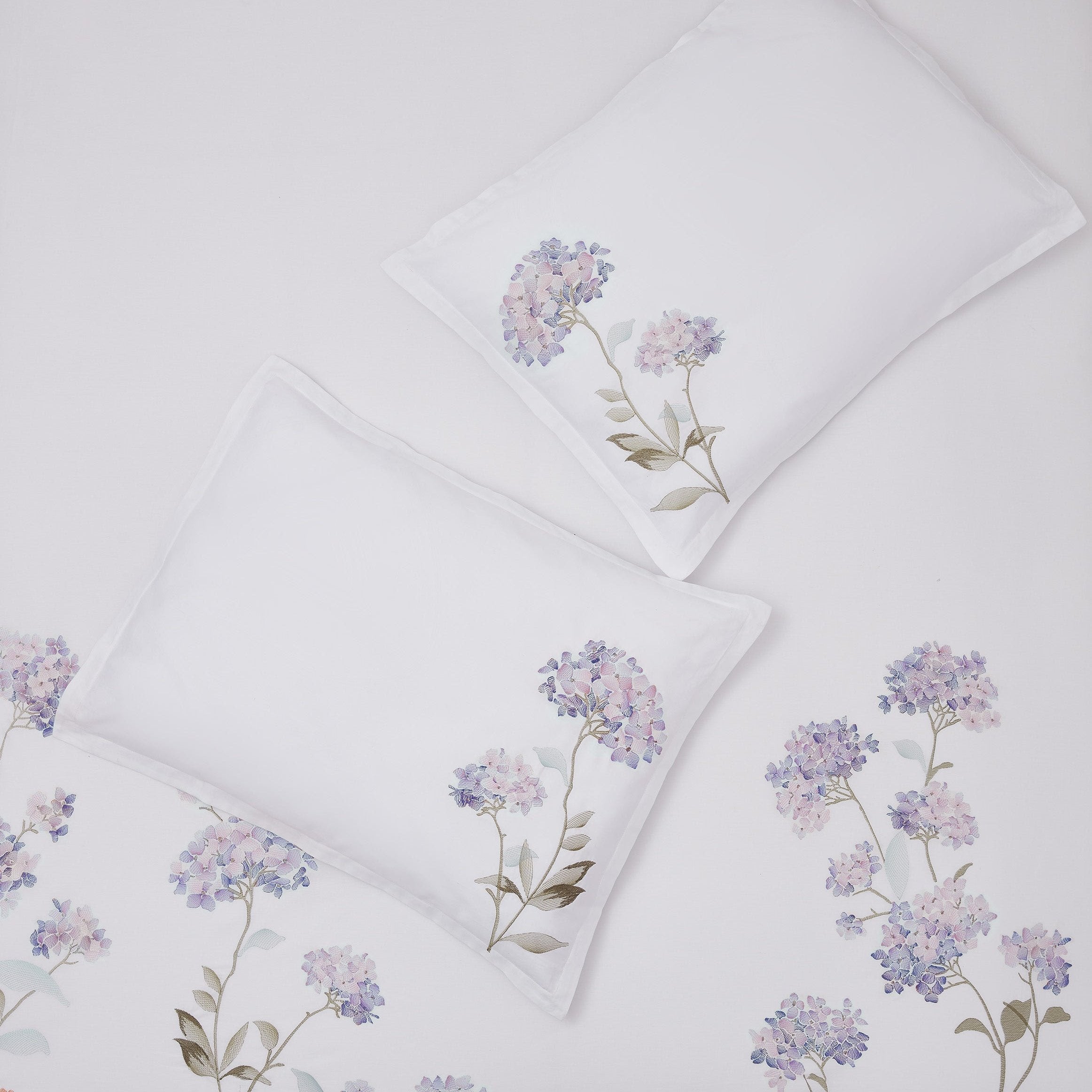 Hydrangea 100% Cotton Embroidered Duvet Set