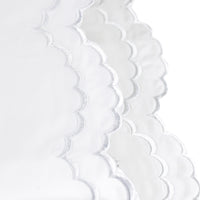 Double Scallop Embroidered Percale Sheet Set