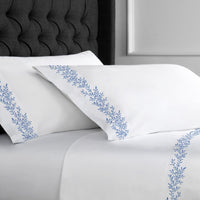 600 Thread Count Floral Vine Embroidered Sheet Set