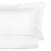 Double Scallop Embroidered Percale Duvet Set