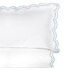 Double Scallop Embroidered Percale Duvet Set