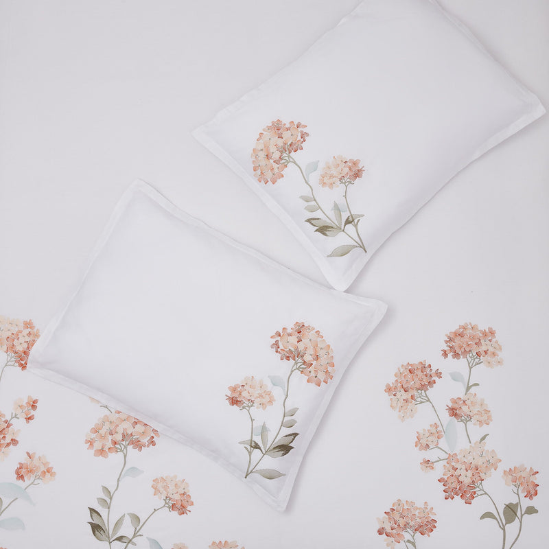Hydrangea 100% Cotton Embroidered Duvet Set