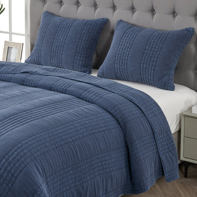 Stonewashed Cotton Quilt Set