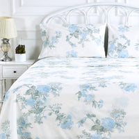 Jardin De Rose Printed Cotton Percale Sheet Set