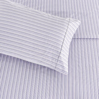 Shirt Stripes Printed Cotton Percale Sheet Set