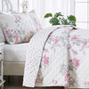 Jardin De Rose Reversible Cotton Percale Quilt Set