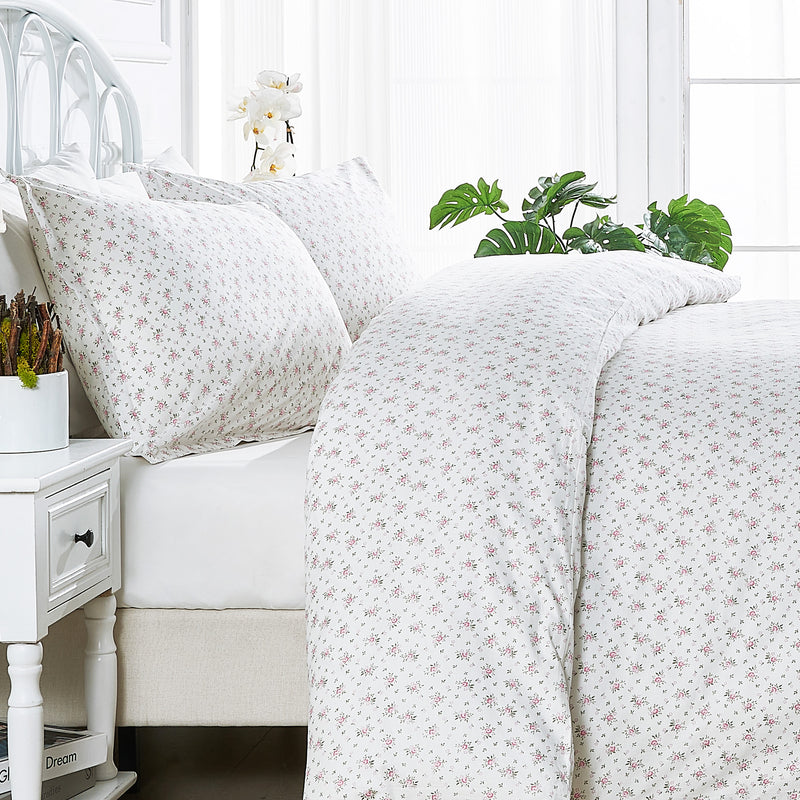 La Fleur Printed Cotton Percale Duvet Set