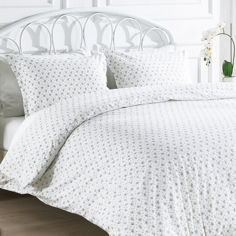 La Fleur Printed Cotton Percale Duvet Set