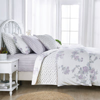 Jardin De Rose Printed Cotton Percale Duvet Set