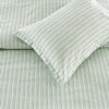 Shirt Stripes Printed Cotton Percale Duvet Set