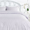 Shirt Stripes Printed Cotton Percale Duvet Set