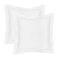 Baby's Breath Embroidered Percale Euro Sham Pairs