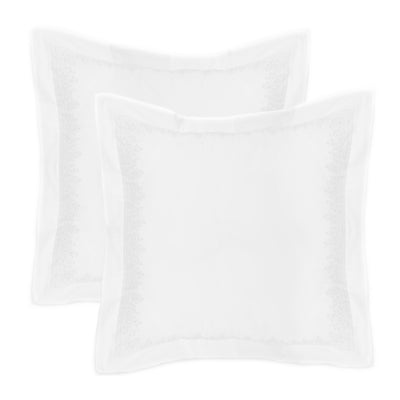 Baby's Breath Embroidered Percale Euro Sham Pairs