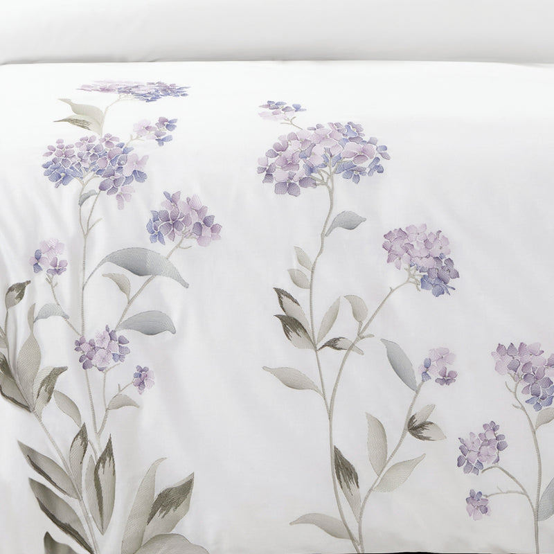 Hydrangea 100% Cotton Embroidered Duvet Set