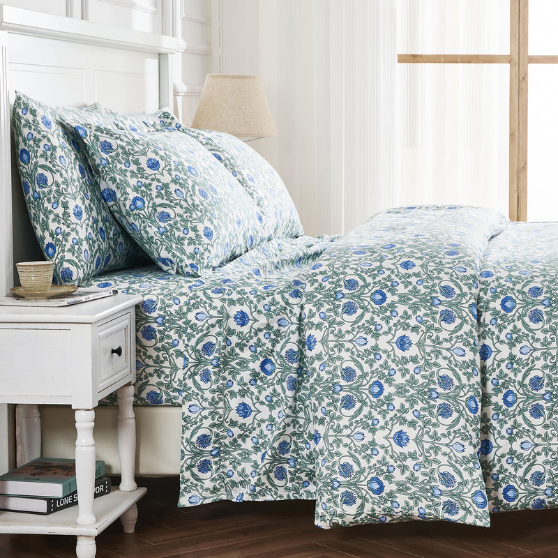 Arts & Crafts Floral Printed Duvet Cover Set