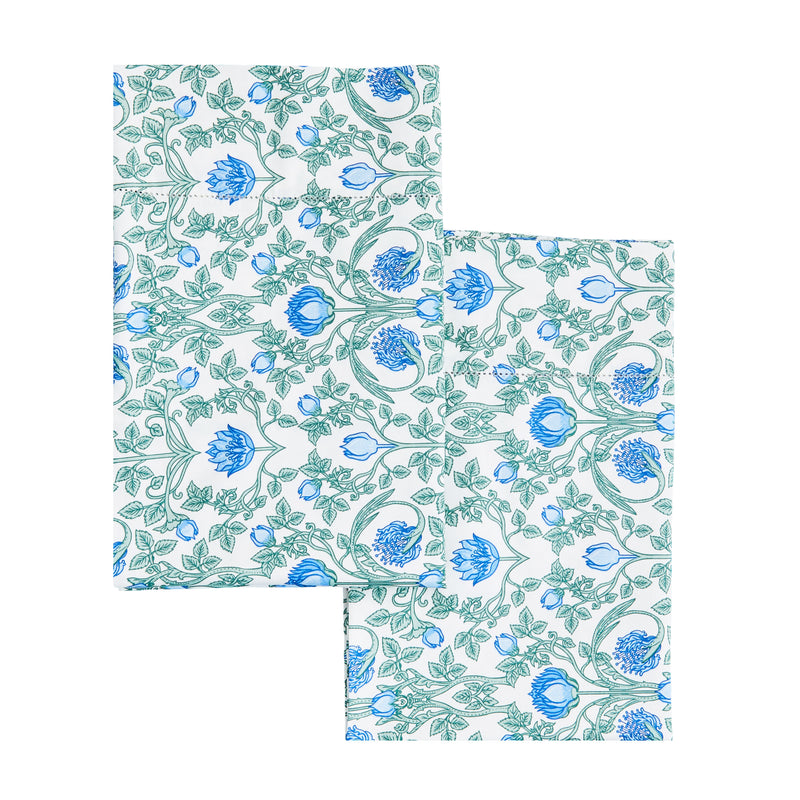 Arts & Crafts Floral Printed Pillowcase Pair