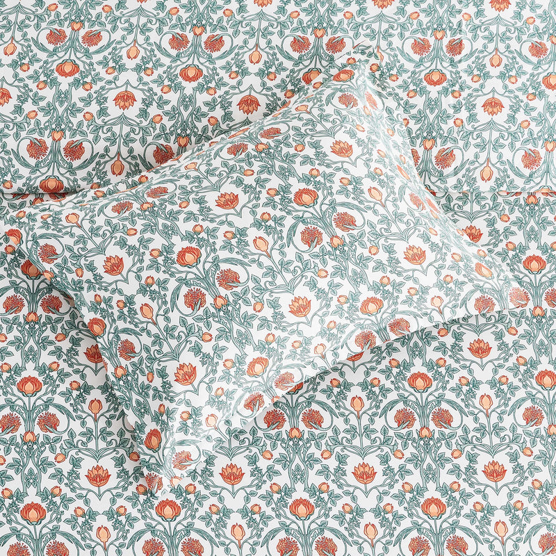 Arts & Crafts Floral Printed Duvet Cover Set