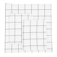 Grid Printed Cotton Percale Duvet Set