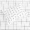 Grid Printed Cotton Percale Duvet Set