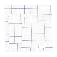 Grid Printed Cotton Percale Duvet Set