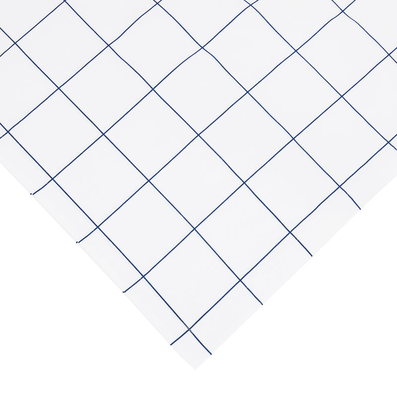 Grid Printed Cotton Percale Duvet Set