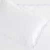 Double Scallop Embroidered Percale Sheet Set