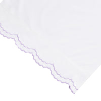 Double Scallop Embroidered Percale Sheet Set