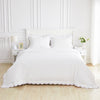 Double Scallop Embroidered Percale Duvet Set