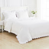 Double Scallop Embroidered Percale Duvet Set