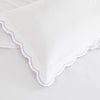 Double Scallop Embroidered Percale Duvet Set