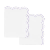 Double Scallop Embroidered Percale Euro Sham Pair