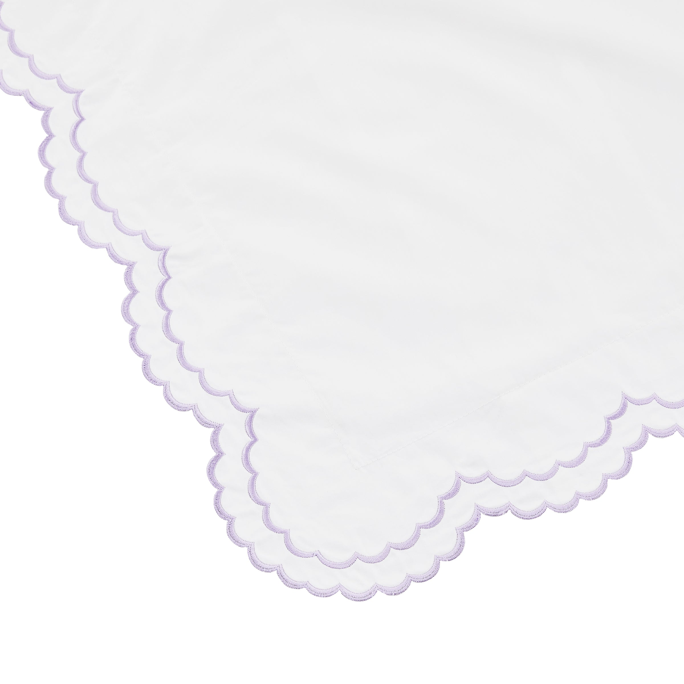 Double Scallop Embroidered Percale Euro Sham Pair