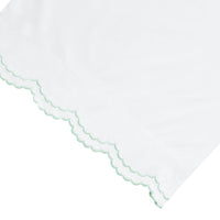 Double Scallop Embroidered Percale Sheet Set