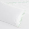 Double Scallop Embroidered Percale Sheet Set