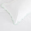 Double Scallop Embroidered Percale Duvet Set