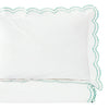Double Scallop Embroidered Percale Duvet Set