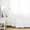 Double Scallop Embroidered Percale Duvet Set