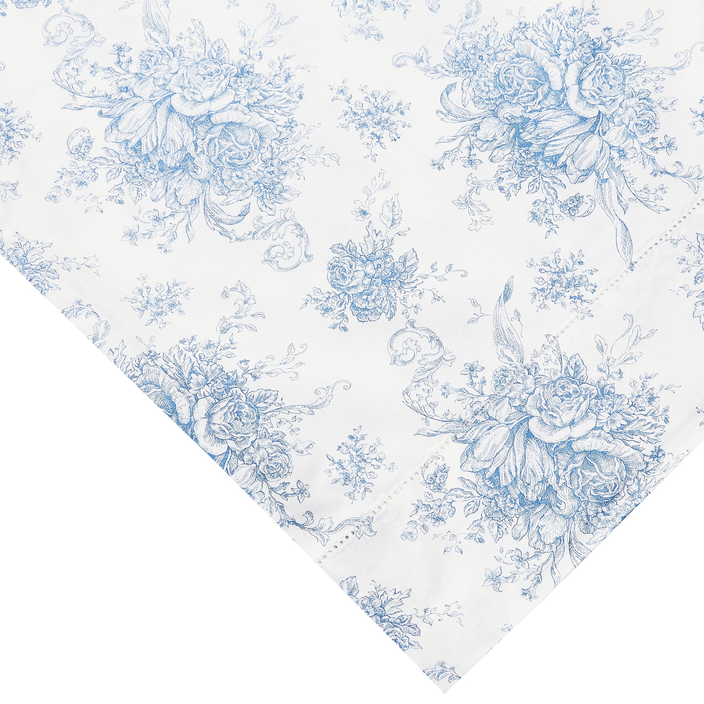 Petit Floral Toile Printed Cotton Percale Sheet Set