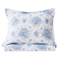 Petit Floral Toile Printed Cotton Percale Duvet Set