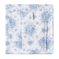Petit Floral Toile Printed Cotton Percale Duvet Set