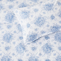 Petit Floral Toile Printed Cotton Percale Duvet Set