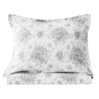Petit Floral Toile Printed Cotton Percale Duvet Set