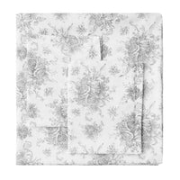 Petit Floral Toile Printed Cotton Percale Duvet Set