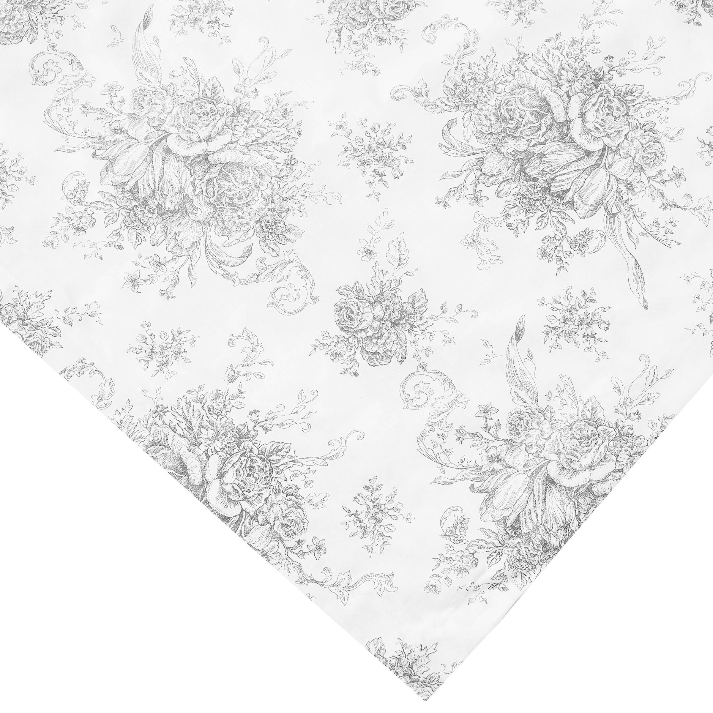 Petit Floral Toile Printed Cotton Percale Duvet Set