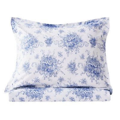 Petit Floral Toile Printed Cotton Percale Duvet Set