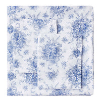 Petit Floral Toile Printed Cotton Percale Duvet Set