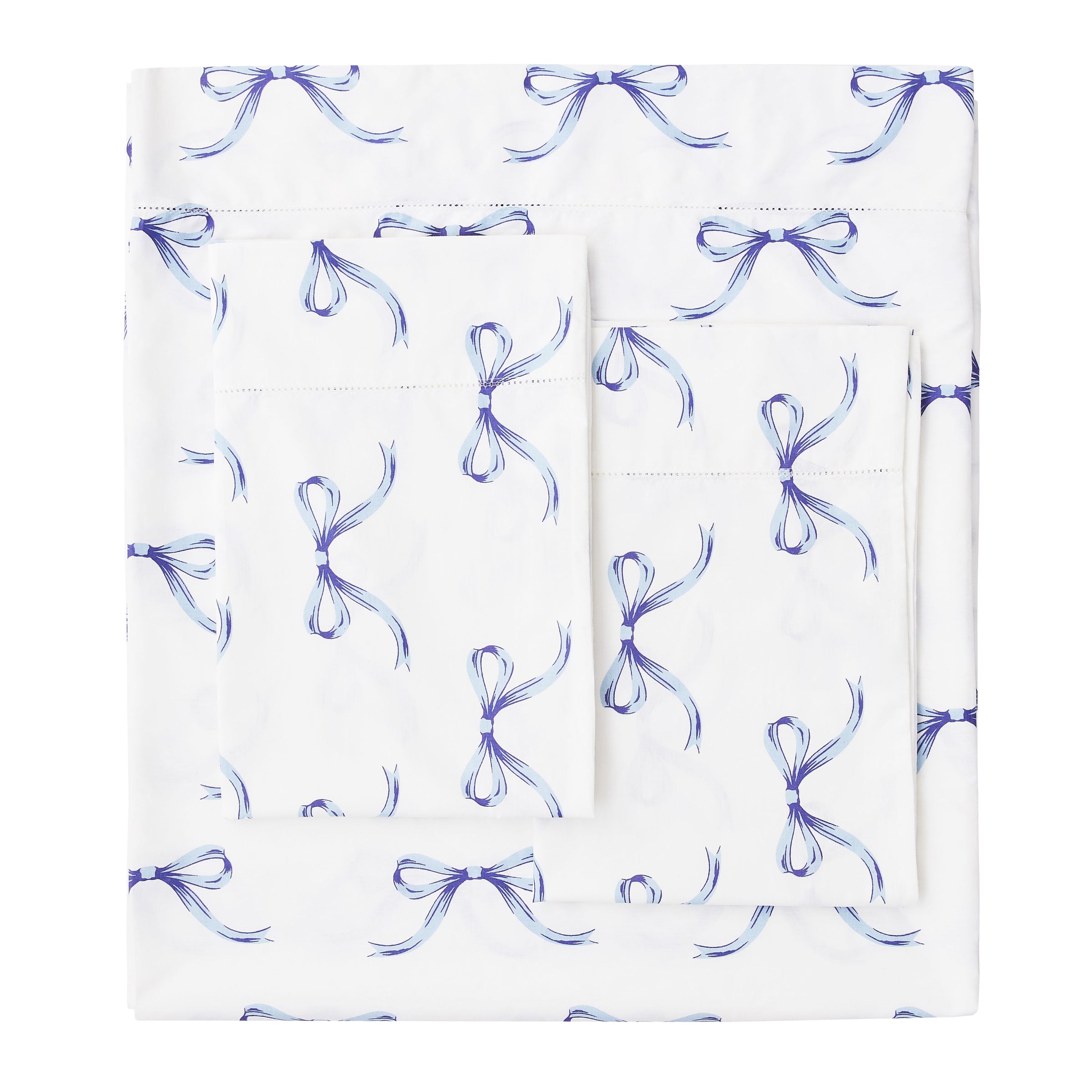 Gentle Ribbons Printed Cotton Percale Sheet Set