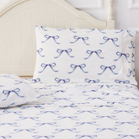 Gentle Ribbons Printed Cotton Percale Sheet Set