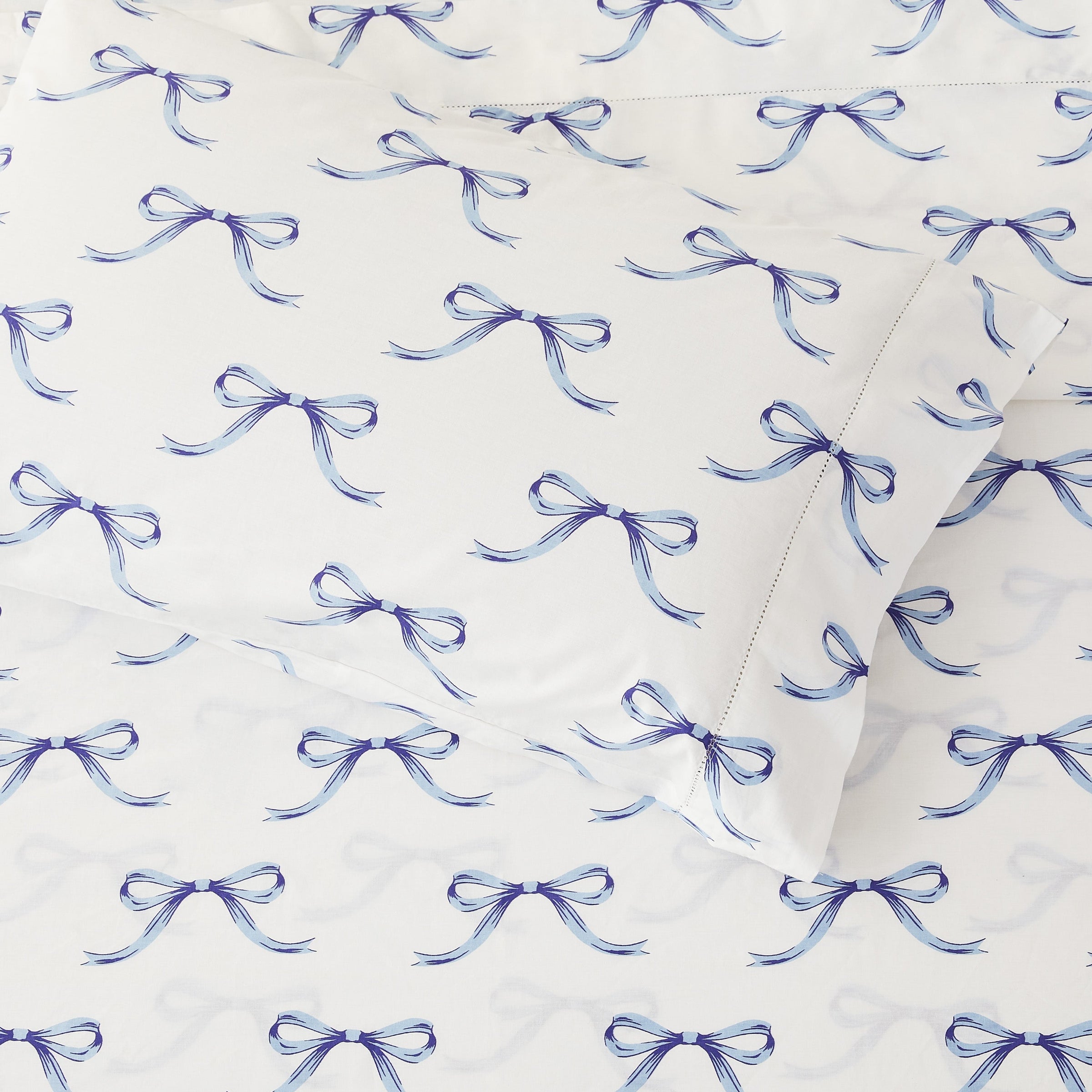 Gentle Ribbons Printed Cotton Percale Sheet Set